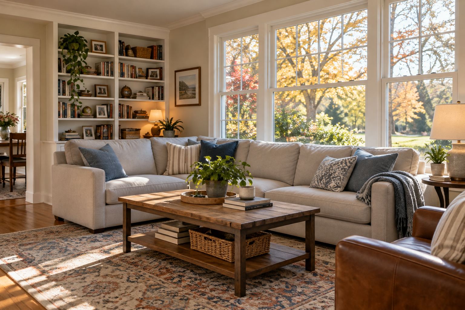 A cozy Frederick living room, illustrative